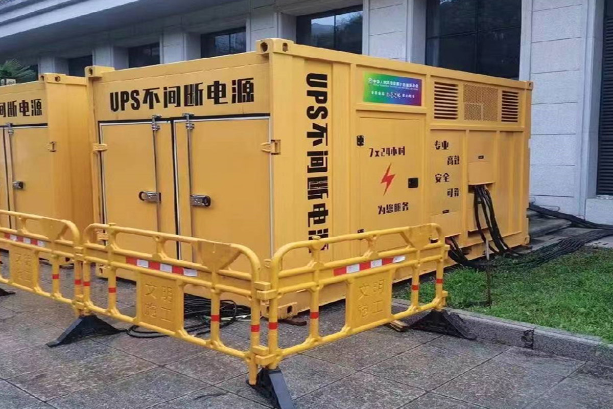 吴兴发电机租赁施工现场
